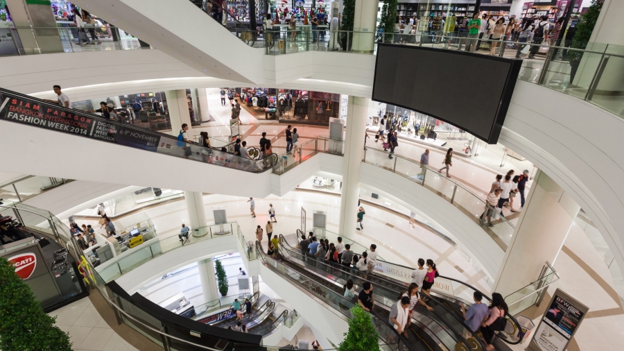 BANGKOK, THAILAND - NOVEMBER 09, 2014: Siam Paragon is a shopping mall in Bangkok, Thailand. It is one of the biggest shopping centres in Asia.
